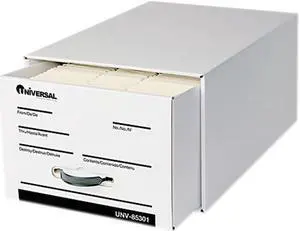 Heavy-Duty Storage Box Drawer, Legal, 17 1/4 X 25 1/2 X 11, White, 6/C