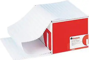 Universal
Blue Bar Computer Paper, 20lb, 14-7/8 x 11, Perforated Margins, 2400 Sheets