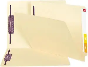Smead End Tab Folder with SafeSHIELD Fastener Manila Letter Straight Cut 50/Box