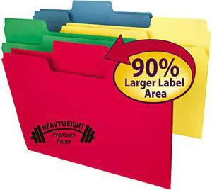 Smead SuperTab Heavyweight folder Assorted 1/3 Cut Legal 50/BX 15410