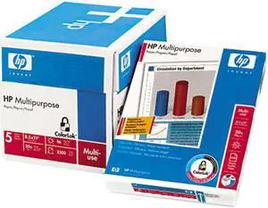 Multipurpose Paper, 96 Bright, 20Lb, Letter, White, 2500 Sheets/Carton