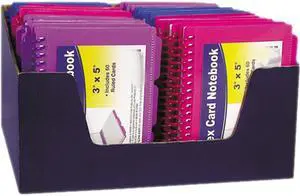 Spiral Bound Index Card Notebook, with Tabbed Dividers, 3x5, Assorted,