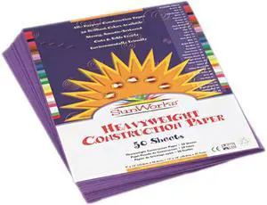 Construction Paper, 58 lbs., 9 x 12, Violet, 50 Sheets/Pack