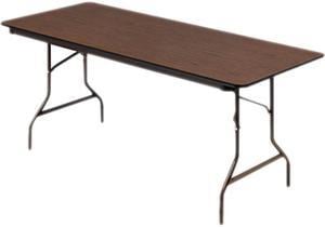 Economy Wood Laminate Folding Table, Rectangular, 72W X 30D X 29H, Wal