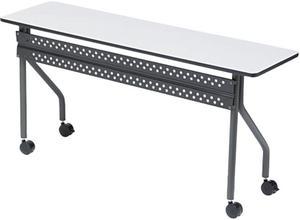 Officeworks Mobile Training Table, 60w X 18d X 29h, Gray/charcoal