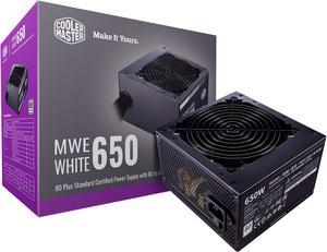 Cooler Master MWE 650 WHITE - V2 MPE-6501-ACAAW-US 650 W ATX 12V V2.52 80 PLUS Standard Certified Non-Modular Active PFC Power Supplies