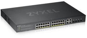 ZyXEL 24-Port Gigabit Smart Nebula Cloud Managed PoE Switch, 24 PoE+ Ports at 375W with 4 SFP Uplinks, TAA Compliant, GS1920-24HPv2