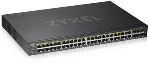 ZyXEL 48-Port Gigabit Smart Nebula Cloud Managed PoE Switch, 48 PoE+ Ports at 375W with 2 SFP Uplinks, TAA Compliant, GS1920-48HPv2