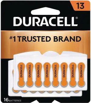 DURACELL Hearing Aid Easy Tab 13 Zinc Air Battery, 16-pack
