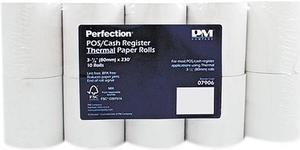 Single-Ply Thermal Cash Register/Pos Rolls, 3-1/8" X 230 Ft., White, 1