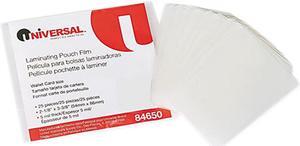 Universal Clear Laminating Pouches 5 mil 2 1/8 x 3 3/8 Business Card Style 25/Pack 84650