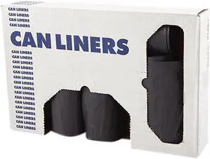 Boardwalk 3339SEH Low-Density Can Liners, 33Gal, 1.1Mil, 33W X 39H, Gray, 25/Roll, 4 Rolls/Carton, 1 Carton