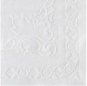 Hoffmaster 601SE1014 Classic Embossed Straight Edge Placemats, 10 x 14, White, 1000/Carton, 1 Carton