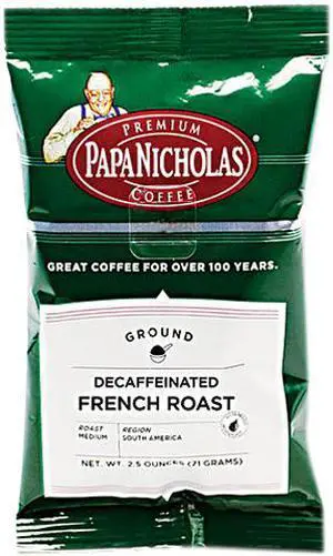 Papanicholas Coffee Premium Coffee Decaffeinated French Roast 18/Carton 25186