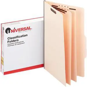 Manila Classification Folders, Legal, Six-Section, 15/Box