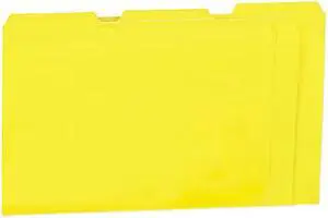 UNIVERSAL File Folders 1/3 Cut One-Ply Top Tab Letter Yellow/Light Yellow 100