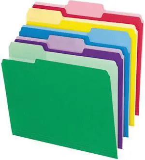 Pendaflex File Folders with Erasable Tabs 1/3 Cut Top Tab Letter Assorted 30/Pack 84370