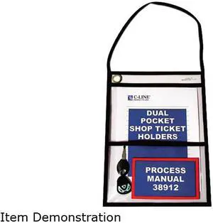 C-Line Shop Ticket Holders, Stitched, Both Sides Clear, 9 x 12, 15/BX