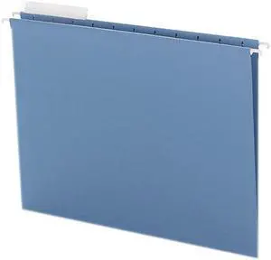 Smead Color Hanging Folders with 1/3-Cut Tabs 11 Pt. Stock Blue 25/BX 64021