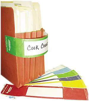 File Pocket Handles, 9-5/8 X 2, Yellow/White, 48/Pack