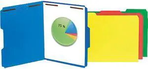Universal Manila Folders, 2 Fasteners, 1/3 Tab, Letter, Blue, 50/BX