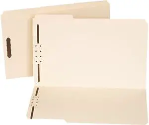 Universal Manila Folders, Two Fasteners, 1/3 Tab, Legal, 50/Box