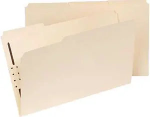 Universal Manila Folders, One Fastener, 1/3 Tab, Legal, 50/Box