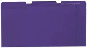 Universal Colored File Folders, 1/3 Cut One-Ply Top Tab, Legal, Violet/Lt Violet, 100/Box