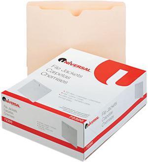 Universal Economical File Jackets, Letter, 11 Point Manila, 100/Box