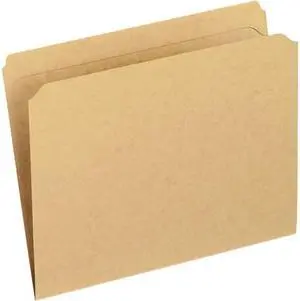 Pendaflex Two-Ply Dark Kraft File Folders, Straight Cut, Top Tab, Letter, Brown, 100/Box