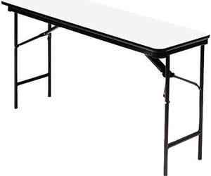 Premium Wood Laminate Folding Table Rectangular 72w x 18d x 29h Gray/Charcoal