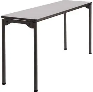 Maxx Legroom Rectangular Folding Table 60w x 18d x 29-1/2h Gray/Charcoal