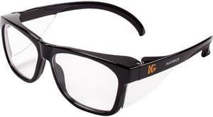 KleenGuard Maverick Eye Protection, (49309), Clear Anti-Fog Lenses with Black Frame, 12 Pairs / Case