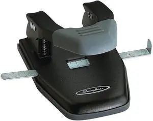 Swingline Paper Punch, Two-Hole Black/Gray  Steel  A7074050D