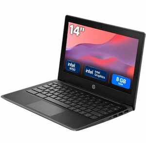 HP Fortis G1i 14" Chromebook - HD - Intel N150 - 8 GB - 64 GB Flash Memory - Jet Black - Smart Buy - Intel Chip - 1366 x 768 - ChromeOS - Intel Graphics - Front Camera/Webcam - IEEE 802.11ax HP Fortis G1i 14" Chromebook - HD - Intel N150 - 8 GB - 64 GB Flash Memory - Jet Black - Smart Buy - Intel Chip - 1366 x 768 - ChromeOS - Intel Graphics - Front Camera/Webcam - IEEE 802.11ax