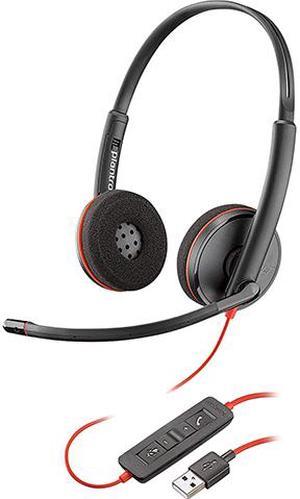 Plantronics - Blackwire 3220 - Wired Dual-Ear (Stereo) Headset with Boom Mic