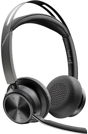 Poly - Voyager Focus 2 UC USB-C Headset (Plantronics) - Bluetooth Dual-Ear (Stereo) Headset with Boom Mic - USB-C PC/Mac Compatible - Active Noise Canceling - Works with Teams, Zoom (Certified) & More