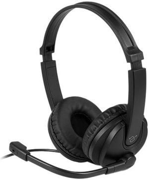 Aluratek - Wired USB Stereo Headset with Boom Mic - Black