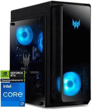 Acer Predator Orion 3000 Gaming Desktop PC, Intel Core i7-14700F 20-Core, NVIDIA GeForce RTX 4060 Graphics with 8GB, 16GB DDR5-4400 Memory, 1TB M.2 2280 PCIe Gen 4 SSD, Windows 11 Home, PO3-655-UR16