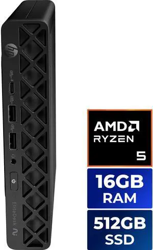HP EliteDesk 8 Mini G1a Desktop Computer, AMD Ryzen 5 220,16GB DDR5 RAM, 512GB SSD,Windows 11 Pro HP EliteDesk 8 Mini G1a Desktop Computer, AMD Ryzen 5 220,16GB DDR5 RAM, 512GB SSD,Windows 11 Pro