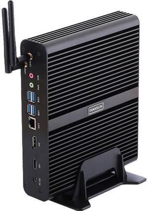 HUNSN 4K Fanless Mini PC, Desktop Computer, Server, I7 8550U / 8565U / 8559U / 8569U / 8650U, BM14, Windows 11 pro or Linux Ubuntu, WiFi, BT, DP, HDMI, LAN, 16G RAM DDR4, 128G SSD, 1TB HDD