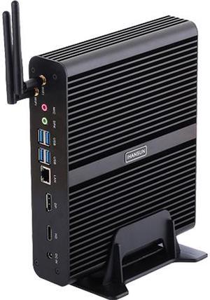 HUNSN 4K Fanless Mini PC, Desktop Computer, Server, I7 8550U / 8565U / 8559U / 8569U / 8650U, BM14, Windows 11 pro or Linux Ubuntu, WiFi, BT, DP, HDMI, LAN, 64G RAM DDR4, 512G NVME SSD, 2TB HDD