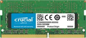 Crucial 16GB 260-Pin DDR4 2666 (PC4-21300) SDRAM SODIMM Memory Module, CL19, Unbuffered, Dual Ranked x8, 2048M x 64, Non-ECC, 1.2V (CT16G4SFD8266)