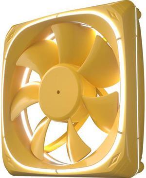 Vetroo DF120 120mm Case Fan White LED Lighting PC Cooling Fan W/ Yellow Fan Frame for Radiator / CPU Cooler / Computer Case