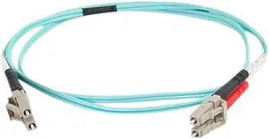 1000 C2g 4m Lc-lc 40-100gb 50-125 Om4 Duplex Multimode Pvc Fiber Optic Cable - Aqua