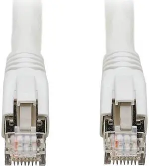 Tripp Lite Cat8 Patch Cable 25G/40G Certified Snagless M/M PoE White 3ft