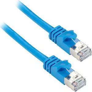 BLACK BOX CAT6APCS-020-BL CAT6A 500-MHZ STRANDED ETHERNET PATCH CABLE - SHIELDED (F/UTP), CM PVC, SLIMLINE