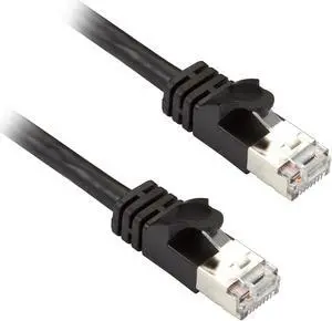BLACK BOX CAT6APCS-014-BK CAT6A 500-MHZ SLIMLINE MOLDED SNAGLESS STRANDED ETHERNET PATCH CABLE - SHIELDED