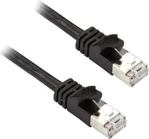 BLACK BOX CAT6APCS-035-BK CAT6A 500-MHZ SLIMLINE MOLDED SNAGLESS STRANDED ETHERNET PATCH CABLE - SHIELDED