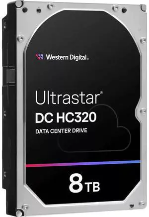 WD Ultrastar DC HC320 HUS728T8TALE6L4 8TB Hard Drive - 3.5" Internal - SATA (SATA/600) - Server Device Supported - 7200rpm - 512e Format